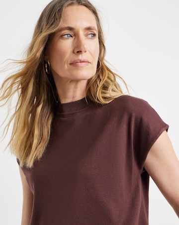 Short Sleeve Funnel Neck Tee