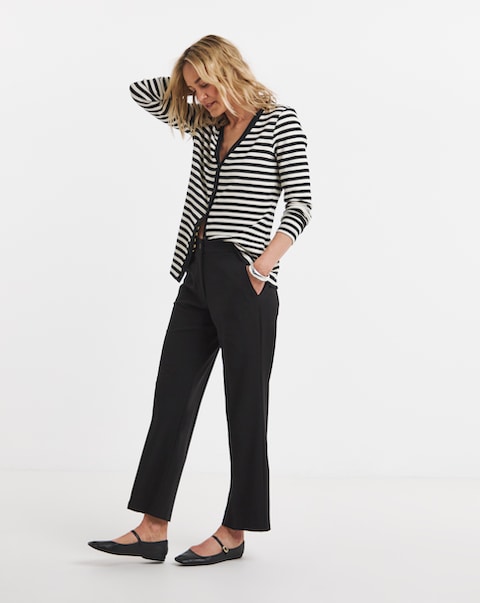 Tailored Straight Leg Trousers with stretch