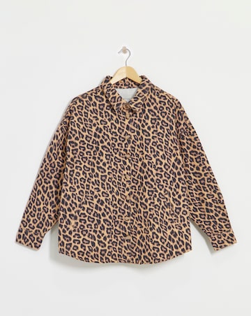 Pure Cotton Leopard Denim Jacket