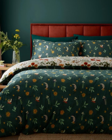 Fusion Botanical Mushrooms Fleece Duvet Cover Set