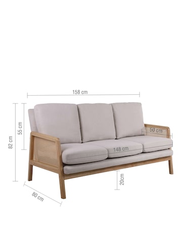 Ida Rattan 3 Seater Sofa