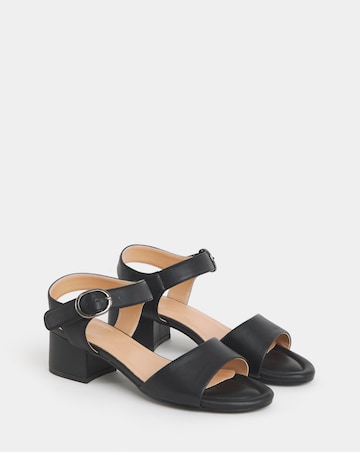 Robin Two Part Block Heel Sandals - Wide Fit (E)