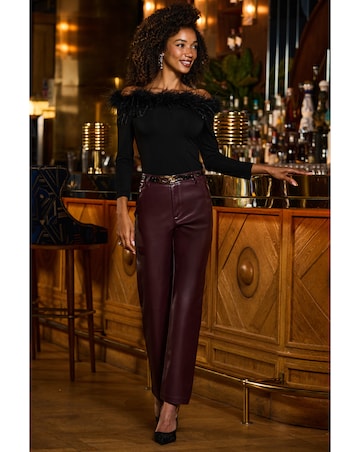 Sosandar Faux Straight Leg Trouser