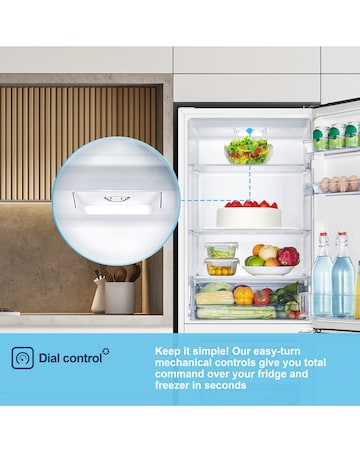 Fridgemaster MC55240E 174cm 50/50 Fridge Freezer White