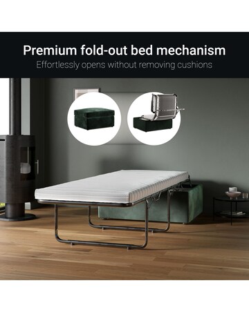 Jay-Be Luxe Velvet Footstool Bed with Comfort Mattress