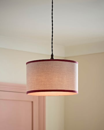 ValueLights Kiara Pink Woven Shade with Colour Match Inner Small