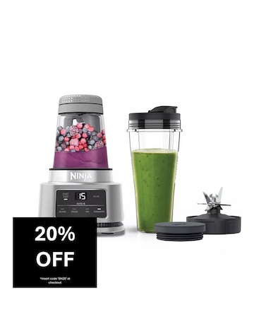 Ninja Foodi Power Nutri Blender 2-in-1 with Smart Torque & Auto-iQ 1100W CB100UK