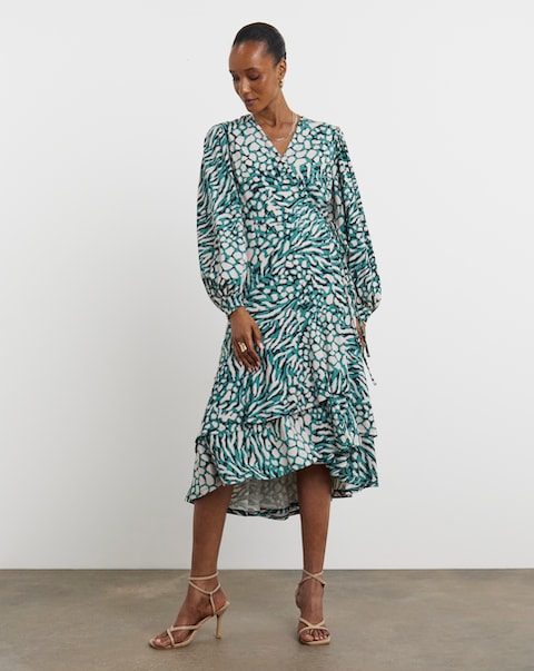 Joanna Hope Jersey Wrap Midi Dress