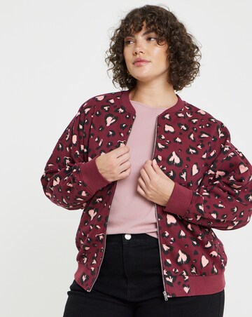 Simply Be Burgundy Bomber Jacket