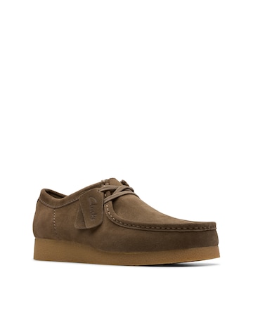 Clarks Wallabee EVO Suede Shoe - Dark Olive