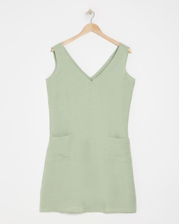 Textured Fabric Apron Dress