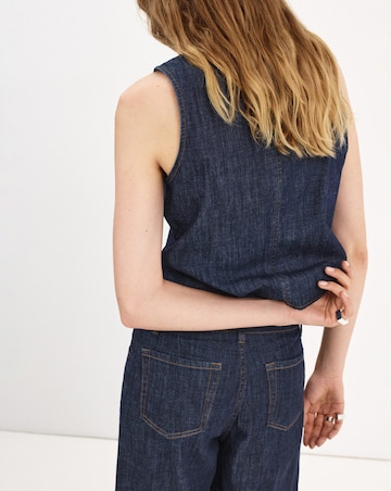 Mango Buttoned Denim Waistcoat