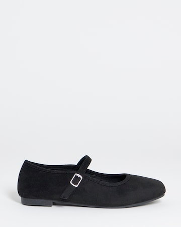 Sophia Mary Jane Flat Shoes - Wide Fit (E)