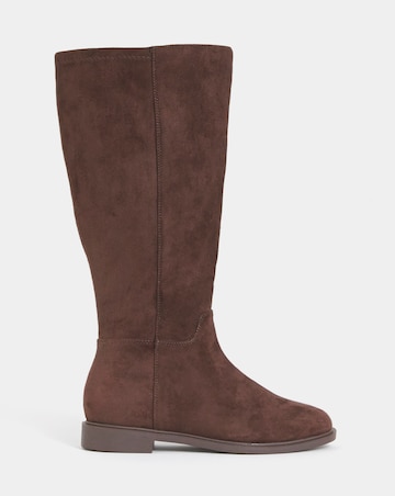 Anya Flat Stretch Knee High Boots - Wide Fit (E) & Curvy Calf
