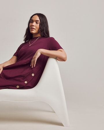 Julipa Petite Button Detail Midi Dress