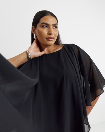 Joanna Hope Cape Midi Dress