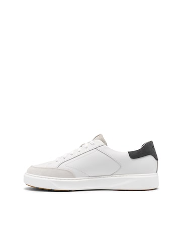Clarks Code C Tie Leather Shoe - White