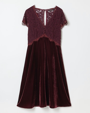 Fatface Thea Lace And Velvet Dress