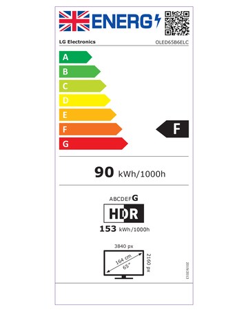 LG OLED65B6ELC 65in OLED AI 4K Smart TV