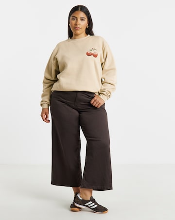 Ecru Cherry Back Graphic Sweatshirt