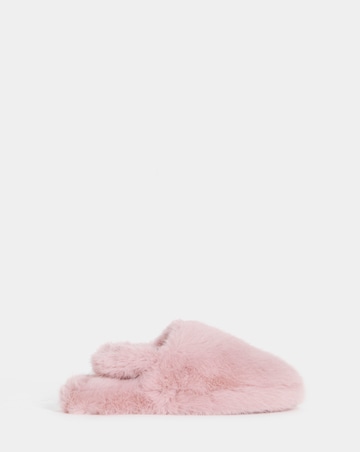 Truth Fluffy Slingback Slippers - Extra Wide Fit (EEE)