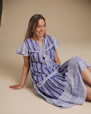Julipa Printed Cheesecloth Midi Dress