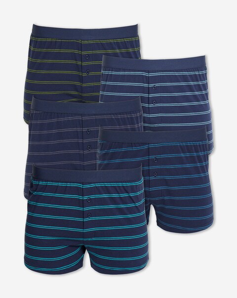 New In - 5 Pack Stripe Loose Boxers