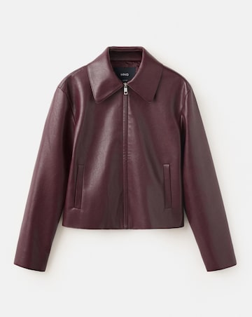 Mango Faux Leather Zip-Up Jacket