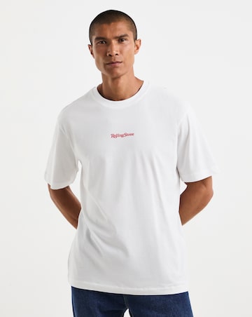 Only & Sons Rolling Stones Back Print T-Shirt - White