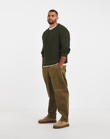 Jack & Jones Jaxon Crew Knit Jumper - Forest