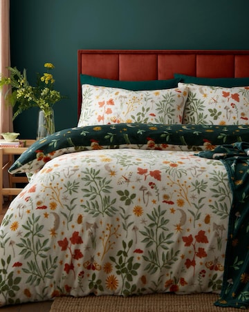 Fusion Botanical Mushrooms Fleece Duvet Cover Set