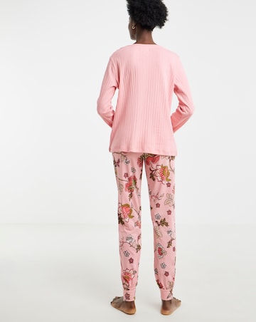 Julipa Pointelle Henley Floral Pyjama Set