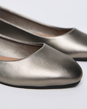 Clarice Square Toe Ballerina Shoes - Wide Fit (E)