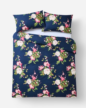 Midnight Floral Bouquet Cotton Blend Duvet Cover Set