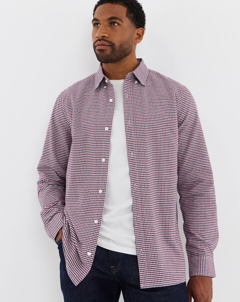 New In - Long Sleeve Cotton Gingham Shirt