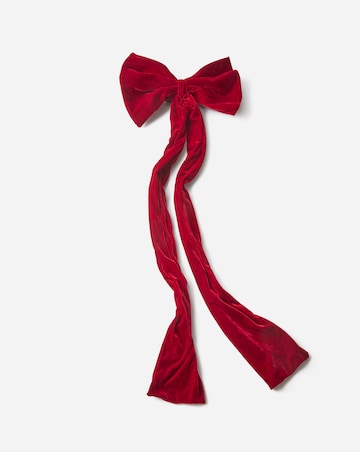 Burgundy Velvet Bow Tree Topper