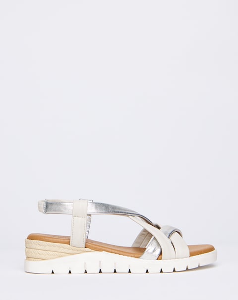 Senna Leather Tubular Sandal - Extra Wide Fit (EEE)