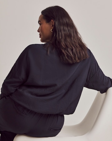 Julipa Navy Pop Over Blouse
