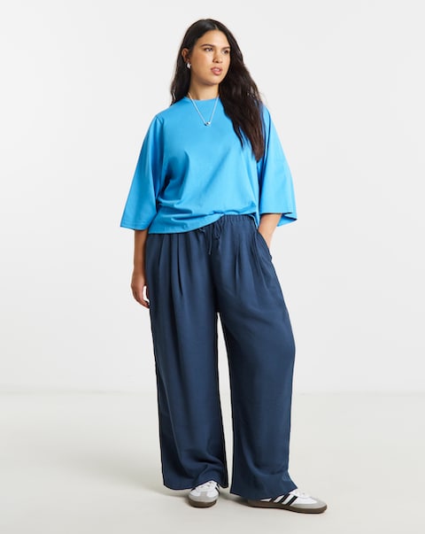 Simply Be Pale Blue Kimono Sleeve T-Shirt