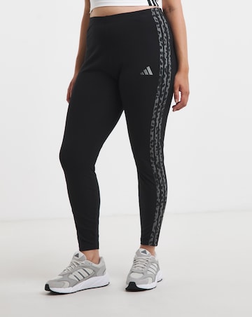 adidas 3 Stripe Leopard Print Legging