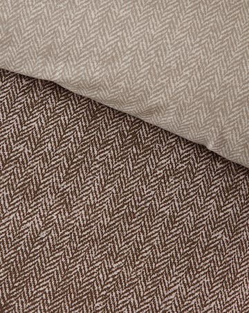 Catherine Lansfield Brushed Herringbone Duvet Cover Set