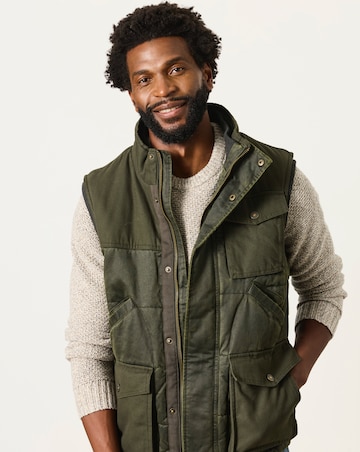FatFace Broadsands Quilted Gilet (Regular & Tall) - Khaki