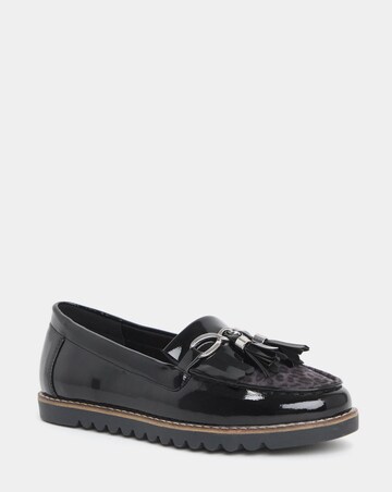 Cushion Walk Tassle Chain Trim Flat Loafers - Extra Wide Fit (EEE)
