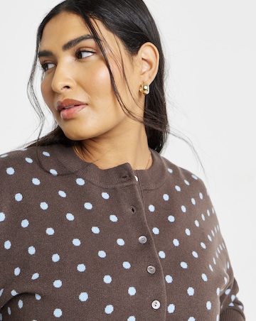 Polka Dot Button Cardigan