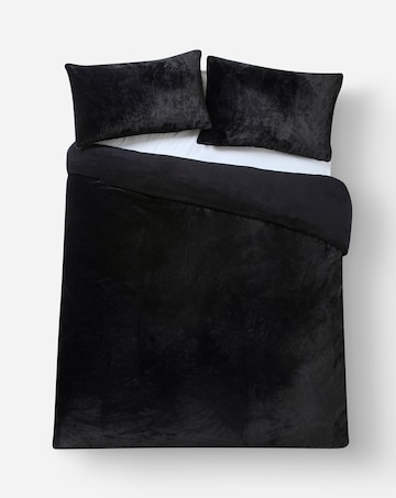 Plain Plush Fleece Duvet Cover Set