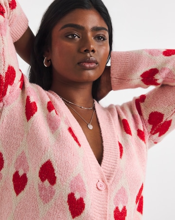 Heart Jacquard Cardigan