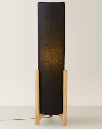 ValueLights Henry Charcoal Midi Floor Lamp