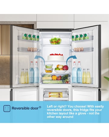 Fridgemaster MC55240EB 174cm 50/50 Fridge Freezer Black