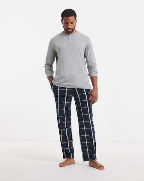 Grandad Check Fleece PJ Set