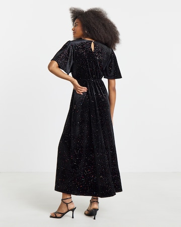 Twisted Wunder Sophia Glitter Velvet Maxi Dress